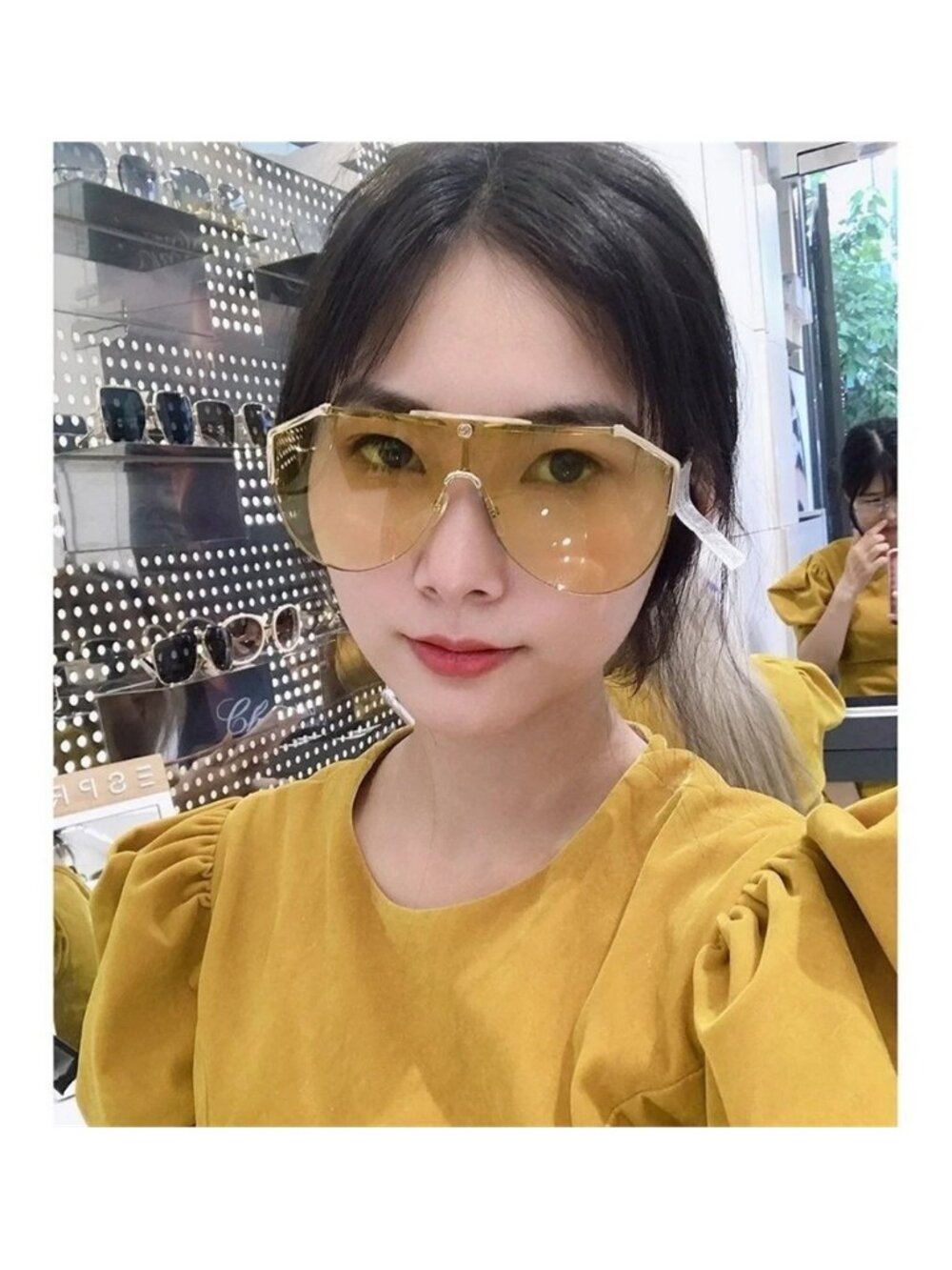 New Authentic Gucci Yellow Lens Sunglasses GG0584s 004 - Picture 7 of 13